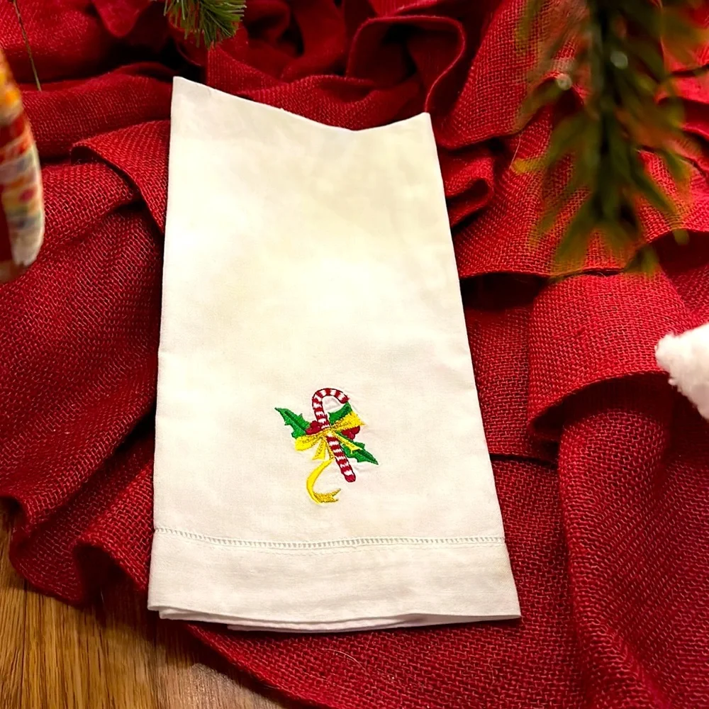 Christmas tea towel- candy cane